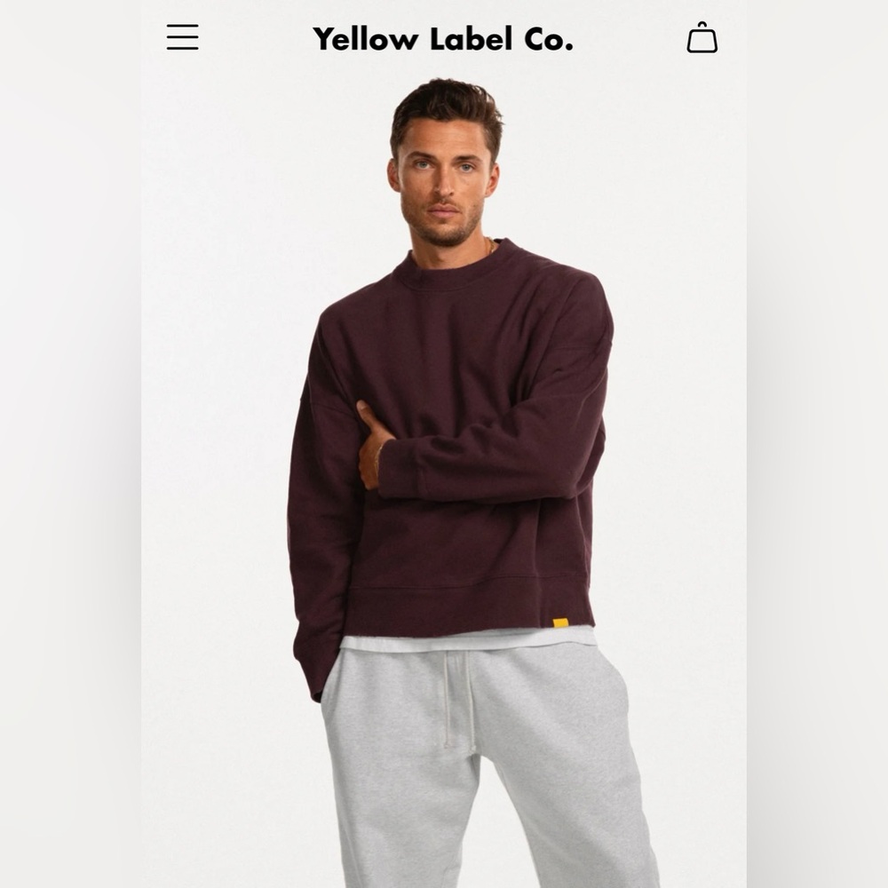 Crew Neck Sweatshirt- Burgundy